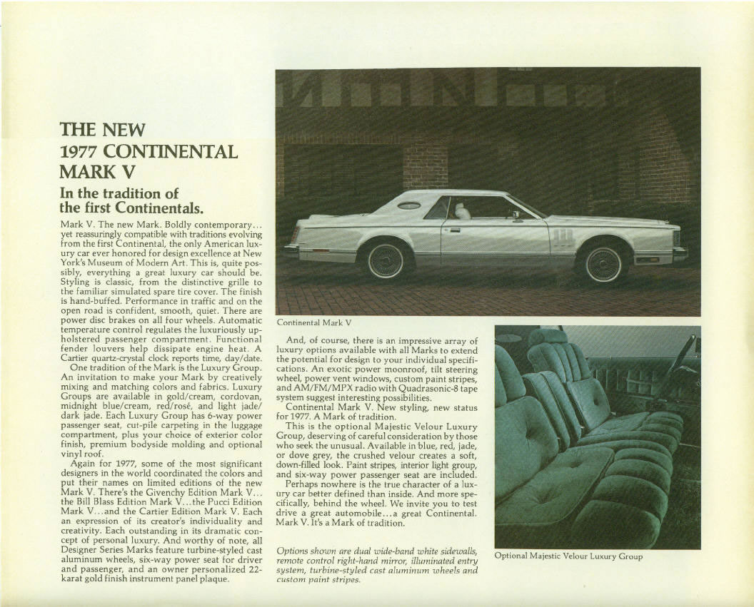 1977 Lincoln Mercury Foldout Page 3